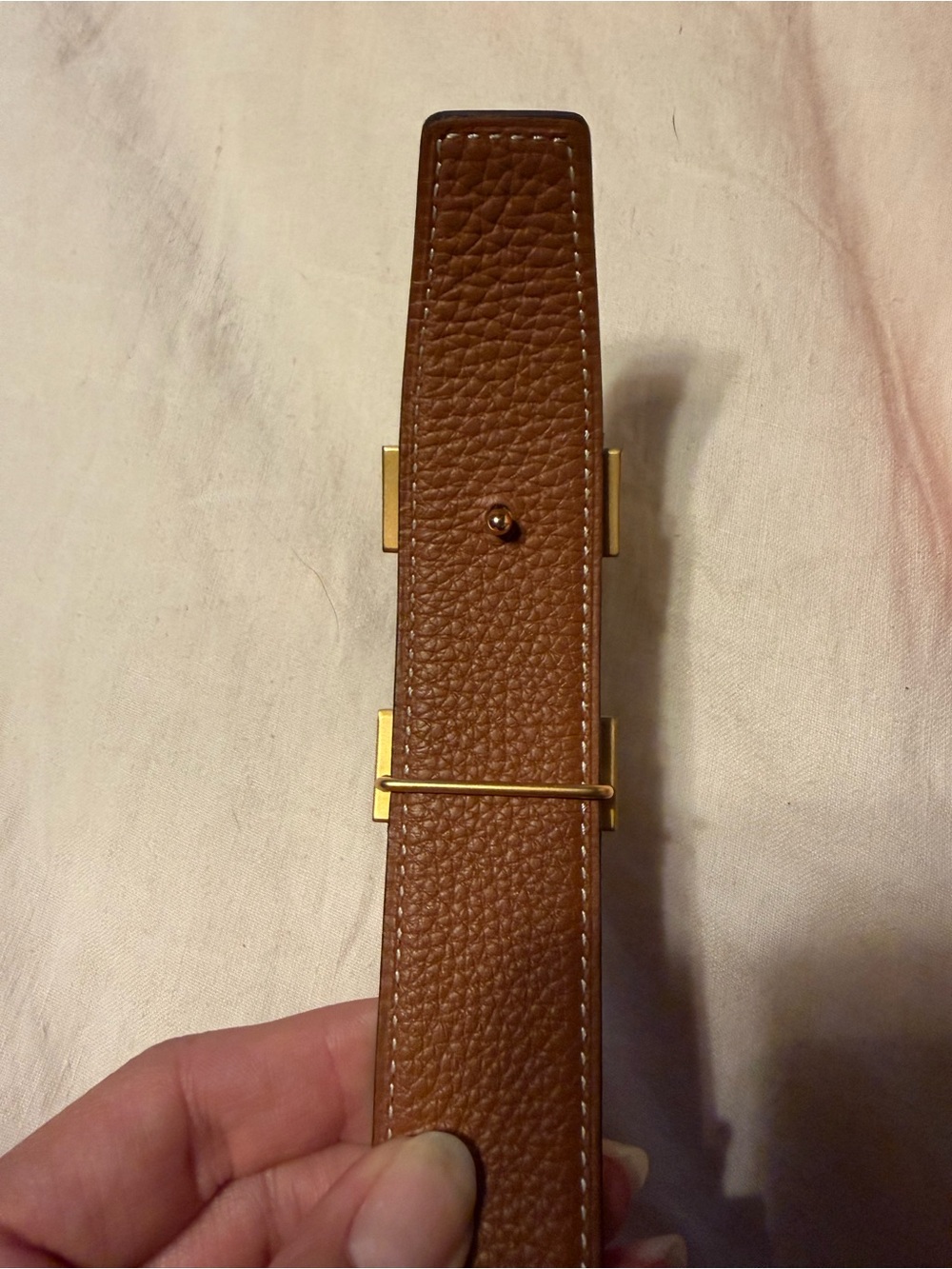 Hermes Reversible Black/Brown 32mm Leather H Belt with Gold H Buckle - Picture 7 of 11